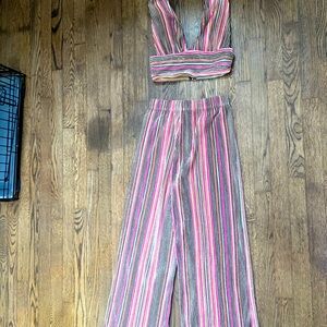 12th tribe 2 piece set. Pants and crop top. Size small. Worn twice. Colorful.
